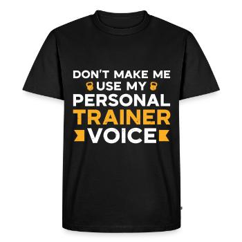 Fitness Workout Motivation Entraîneur personnel - T-shirt Premium bio Homme - noir - Devant - Nico (187cm)