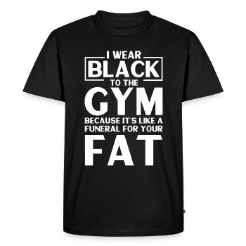 Fitness Workout Motivation Entraîneur personnel - T-shirt Premium bio Homme - noir - Devant - Nico (187cm)