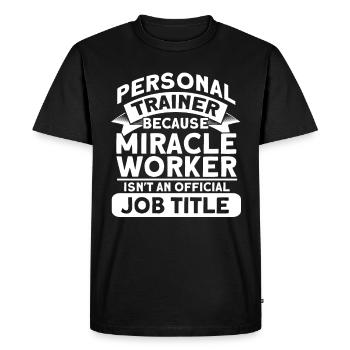 Fitness Workout Motivation Entraîneur personnel - T-shirt Premium bio Homme - noir - Devant - Nico (187cm)