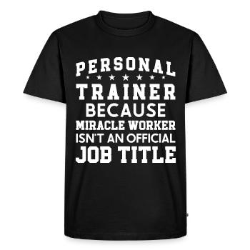 Fitness Workout Motivation Entraîneur personnel - T-shirt Premium bio Homme - noir - Devant - Nico (187cm)