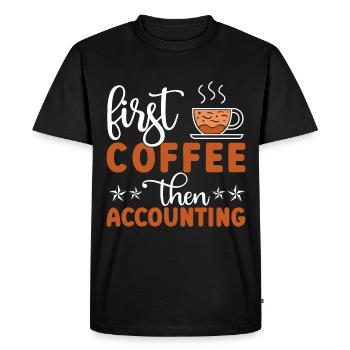 Comptable Cadeau Profession Finance Conseiller Fiscal - T-shirt Premium bio Homme - noir - Devant - Nico (187cm)