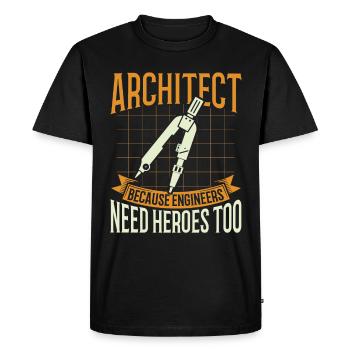 Architecte Cadeau Profession Architecture Emploi Architecte - T-shirt Premium bio Homme - noir - Devant - Nico (187cm)