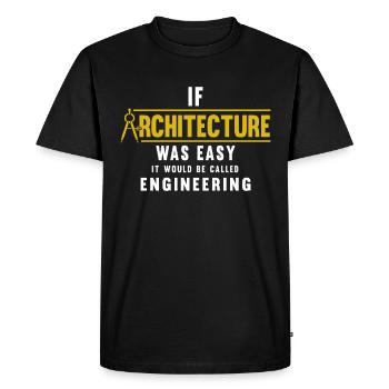 Architecte Cadeau Profession Architecture Emploi Architecte - T-shirt Premium bio Homme - noir - Devant - Nico (187cm)