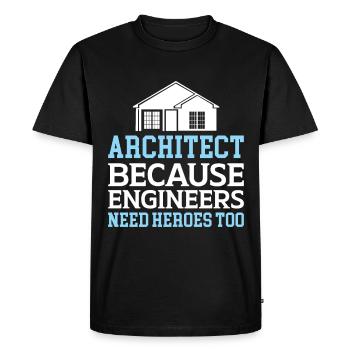 Architecte Cadeau Profession Architecture Emploi Architecte - T-shirt Premium bio Homme - noir - Devant - Nico (187cm)