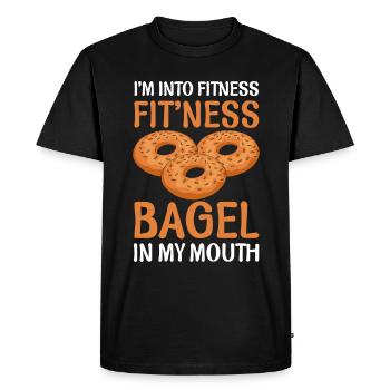 Bagel Food Gift Bagel - T-shirt Premium bio Homme - noir - Devant - Nico (187cm)