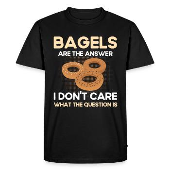 Bagel Food Gift Bagel - T-shirt Premium bio Homme - noir - Devant - Nico (187cm)