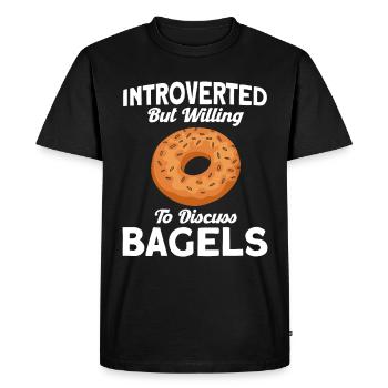 Bagel Food Gift Bagel - T-shirt Premium bio Homme - noir - Devant - Nico (187cm)