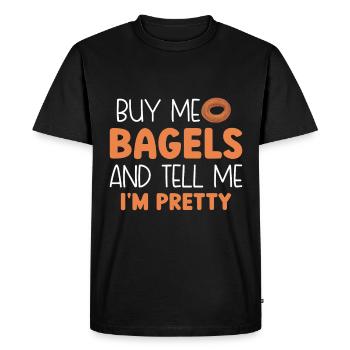 Bagel Food Gift Bagel - T-shirt Premium bio Homme - noir - Devant - Nico (187cm)