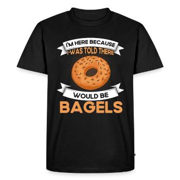 Bagel Food Gift Bagel - T-shirt Premium bio Homme - noir - Devant - Nico (187cm)