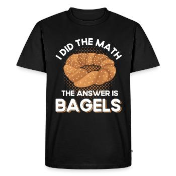 Bagel Food Gift Bagel - T-shirt Premium bio Homme - noir - Devant - Nico (187cm)