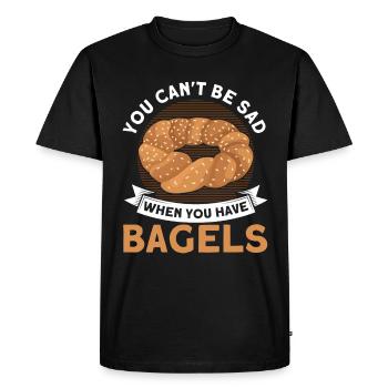 Bagel Food Gift Bagel - T-shirt Premium bio Homme - noir - Devant - Nico (187cm)