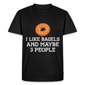 Bagel Food Gift Bagel - T-shirt Premium bio Homme - noir - Devant - Nico (187cm)