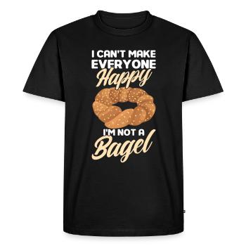 Bagel Food Gift Bagel - T-shirt Premium bio Homme - noir - Devant - Nico (187cm)