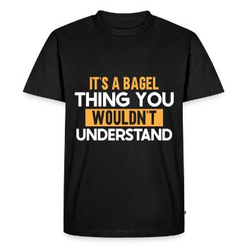 Bagel Food Gift Bagel - T-shirt Premium bio Homme - noir - Devant - Nico (187cm)