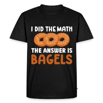 Bagel Food Gift Bagel - T-shirt Premium bio Homme - noir - Devant - Nico (187cm)