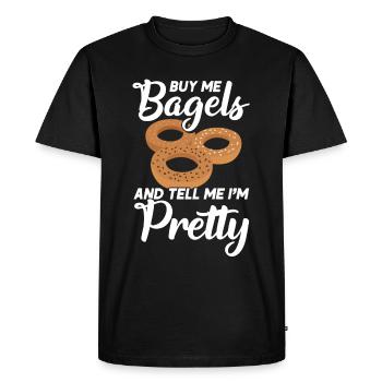 Bagel Food Gift Bagel - T-shirt Premium bio Homme - noir - Devant - Nico (187cm)