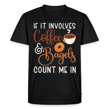 Bagel Food Gift Bagel - T-shirt Premium bio Homme - noir - Devant - Nico (187cm)