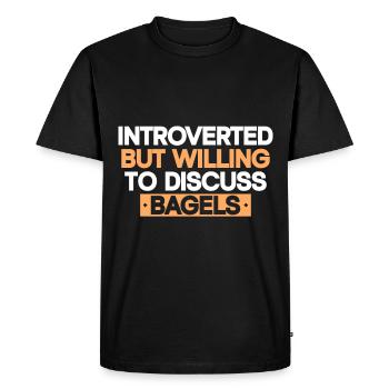 Bagel Food Gift Bagel - T-shirt Premium bio Homme - noir - Devant - Nico (187cm)