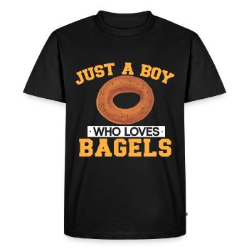 Bagel Food Gift Bagel - T-shirt Premium bio Homme - noir - Devant - Nico (187cm)