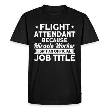Personnel de cabine de l’hôtesse de l’air hôtesse de l’air - T-shirt Premium bio Homme - noir - Devant - Nico (187cm)
