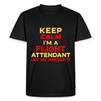 Personnel de cabine de l’hôtesse de l’air hôtesse de l’air - T-shirt Premium bio Homme - noir - Devant - Nico (187cm)