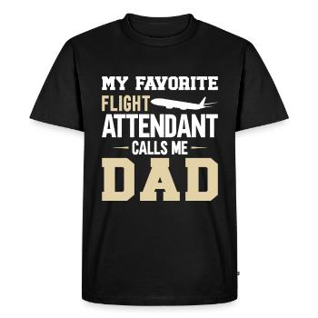 Personnel de cabine de l’hôtesse de l’air hôtesse de l’air - T-shirt Premium bio Homme - noir - Devant - Nico (187cm)