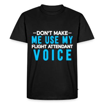 Personnel de cabine de l’hôtesse de l’air hôtesse de l’air - T-shirt Premium bio Homme - noir - Devant - Nico (187cm)