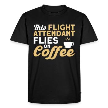 Personnel de cabine de l’hôtesse de l’air hôtesse de l’air - T-shirt Premium bio Homme - noir - Devant - Nico (187cm)