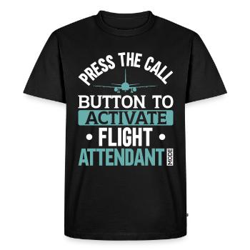 Personnel de cabine de l’hôtesse de l’air hôtesse de l’air - T-shirt Premium bio Homme - noir - Devant - Nico (187cm)