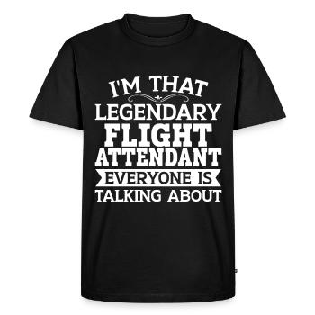 Personnel de cabine de l’hôtesse de l’air hôtesse de l’air - T-shirt Premium bio Homme - noir - Devant - Nico (187cm)