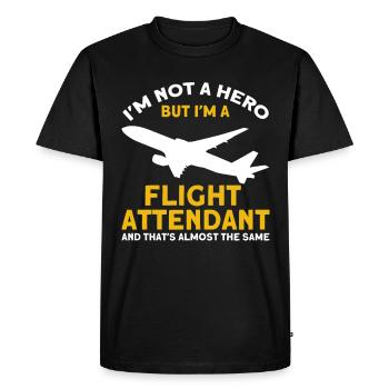 Personnel de cabine de l’hôtesse de l’air hôtesse de l’air - T-shirt Premium bio Homme - noir - Devant - Nico (187cm)