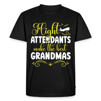 Personnel de cabine de l’hôtesse de l’air hôtesse de l’air - T-shirt Premium bio Homme - noir - Devant - Nico (187cm)