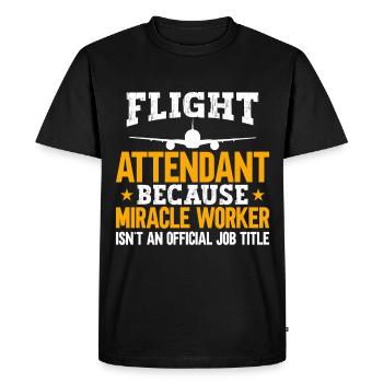 Personnel de cabine de l’hôtesse de l’air hôtesse de l’air - T-shirt Premium bio Homme - noir - Devant - Nico (187cm)