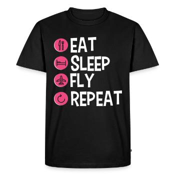 Personnel de cabine de l’hôtesse de l’air hôtesse de l’air - T-shirt Premium bio Homme - noir - Devant - Nico (187cm)