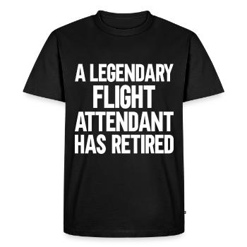Personnel de cabine de l’hôtesse de l’air hôtesse de l’air - T-shirt Premium bio Homme - noir - Devant - Nico (187cm)