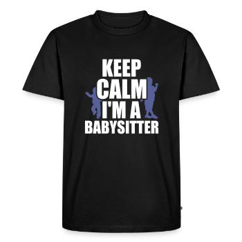 Baby-sitter Gift Babysitting Meilleure baby-sitter - T-shirt Premium bio Homme - noir - Devant - Nico (187cm)