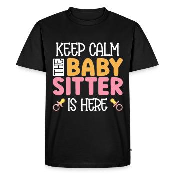 Baby-sitter Gift Babysitting Meilleure baby-sitter - T-shirt Premium bio Homme - noir - Devant - Nico (187cm)