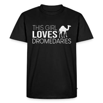 Cette fille aime les dromadaires - T-shirt Premium bio Homme - noir - Devant - Nico (187cm)