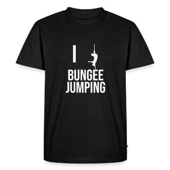 Saut - T-shirt Premium bio Homme - noir - Devant - Nico (187cm)