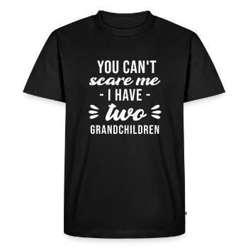 Two Grandchildren Grandma Grandpa Gift Grandparents of 2 - Men's Premium Organic T-Shirt - black - Front - Nico (187cm)