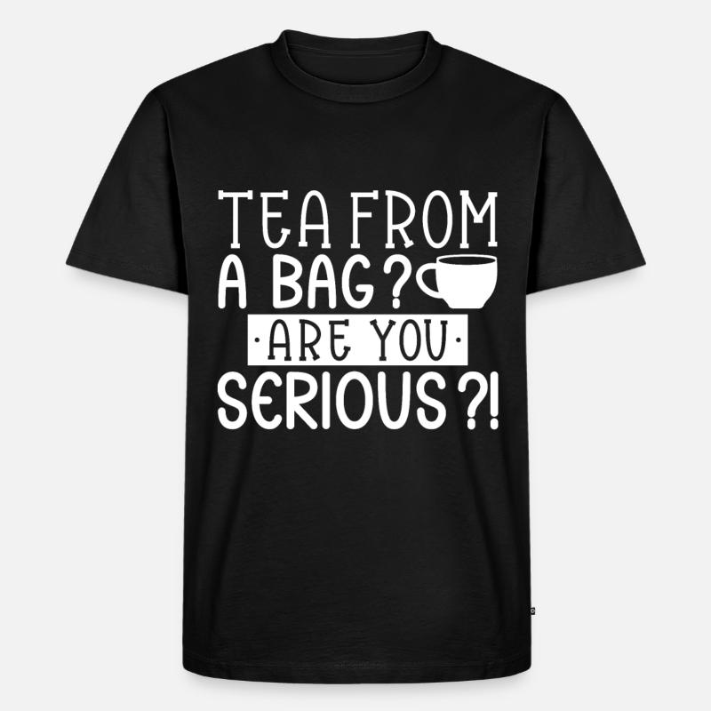 Teetrinker Teeliebhaber Geschenk Tee - Männer Premium Bio T-Shirt - Schwarz