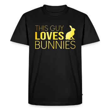 Type Rabbit Saying - Men's Premium Organic T-Shirt - black - Front - Nico (187cm)