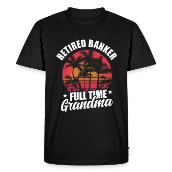 Banquier Banque Argent Banquier - T-shirt Premium bio Homme - noir - Devant - Nico (187cm)