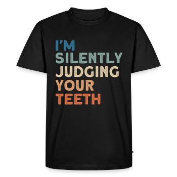 Dentiste Cadeau dentaire Étudiant en médecine Dentiste - T-shirt Premium bio Homme - noir - Devant - Nico (187cm)