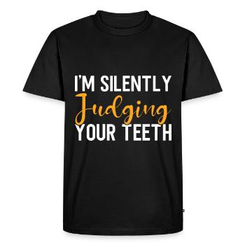 Dentiste Cadeau dentaire Étudiant en médecine Dentiste - T-shirt Premium bio Homme - noir - Devant - Nico (187cm)