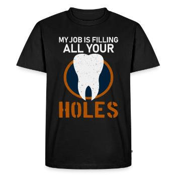 Dentiste Cadeau dentaire Étudiant en médecine Dentiste - T-shirt Premium bio Homme - noir - Devant - Nico (187cm)
