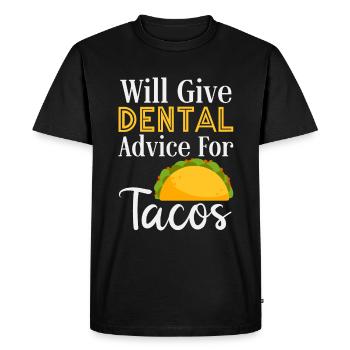 Dentiste Cadeau dentaire Étudiant en médecine Dentiste - T-shirt Premium bio Homme - noir - Devant - Nico (187cm)