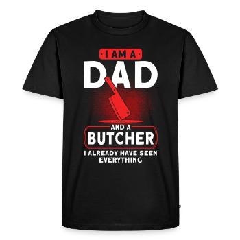 Butcher Gift Butcher Butcher Master Butcher - Men's Premium Organic T-Shirt - black - Front - Nico (187cm)