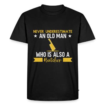 Butcher Gift Butcher Butcher Master Butcher - Men's Premium Organic T-Shirt - black - Front - Nico (187cm)