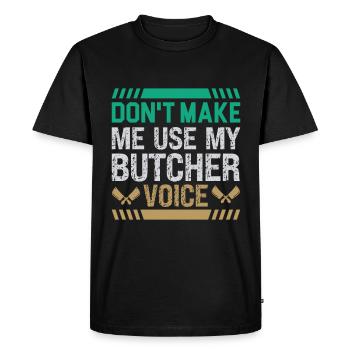 Butcher Gift Butcher Butcher Master Butcher - Men's Premium Organic T-Shirt - black - Front - Nico (187cm)